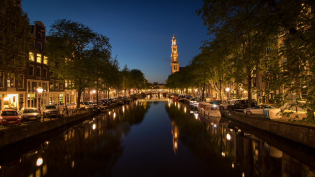 Westerkirk tower in Amsterdam, Netherlands